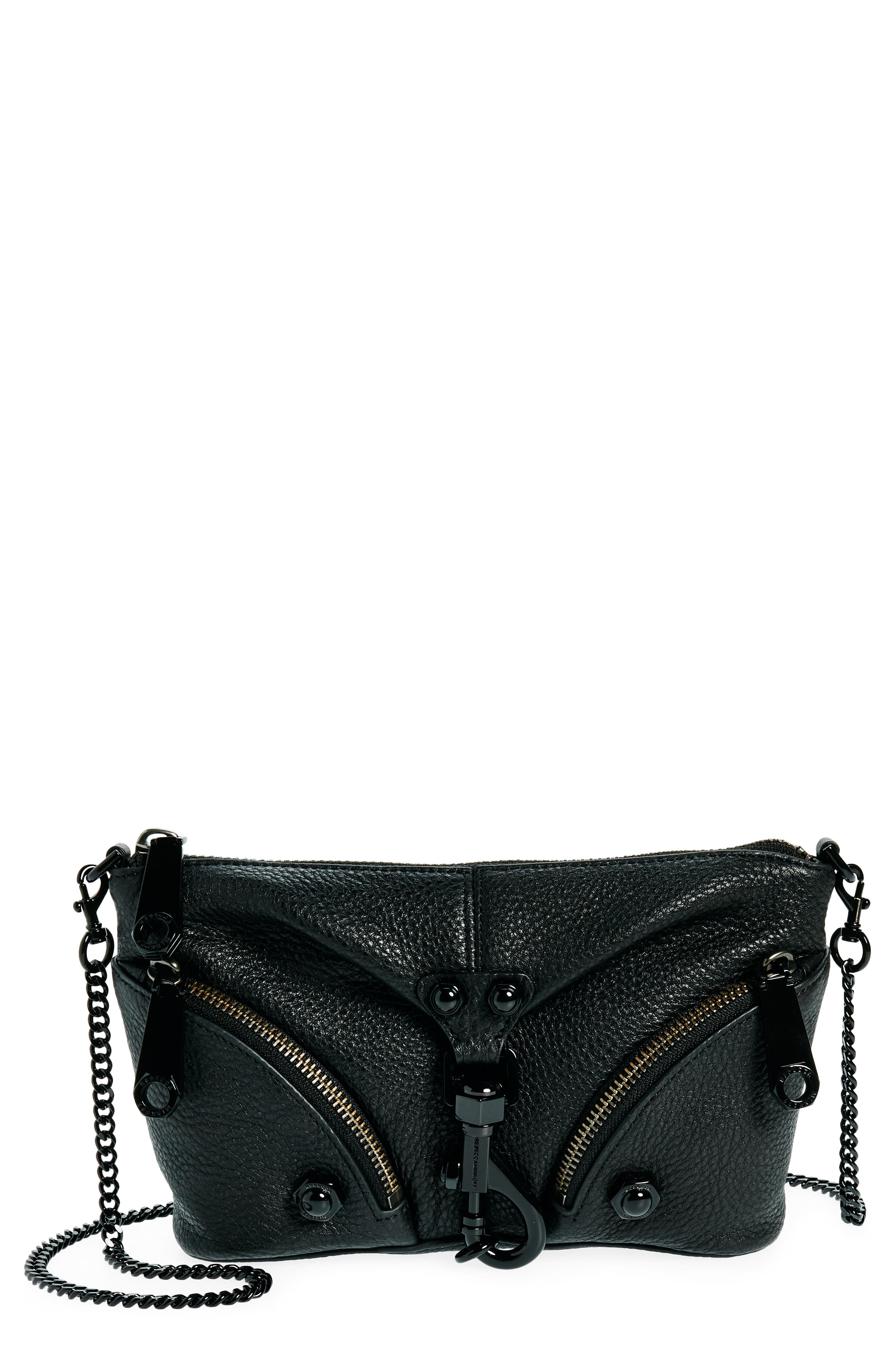 Rebecca Minkoff Mini Julian Leather Crossbody Bag, Main, color, 