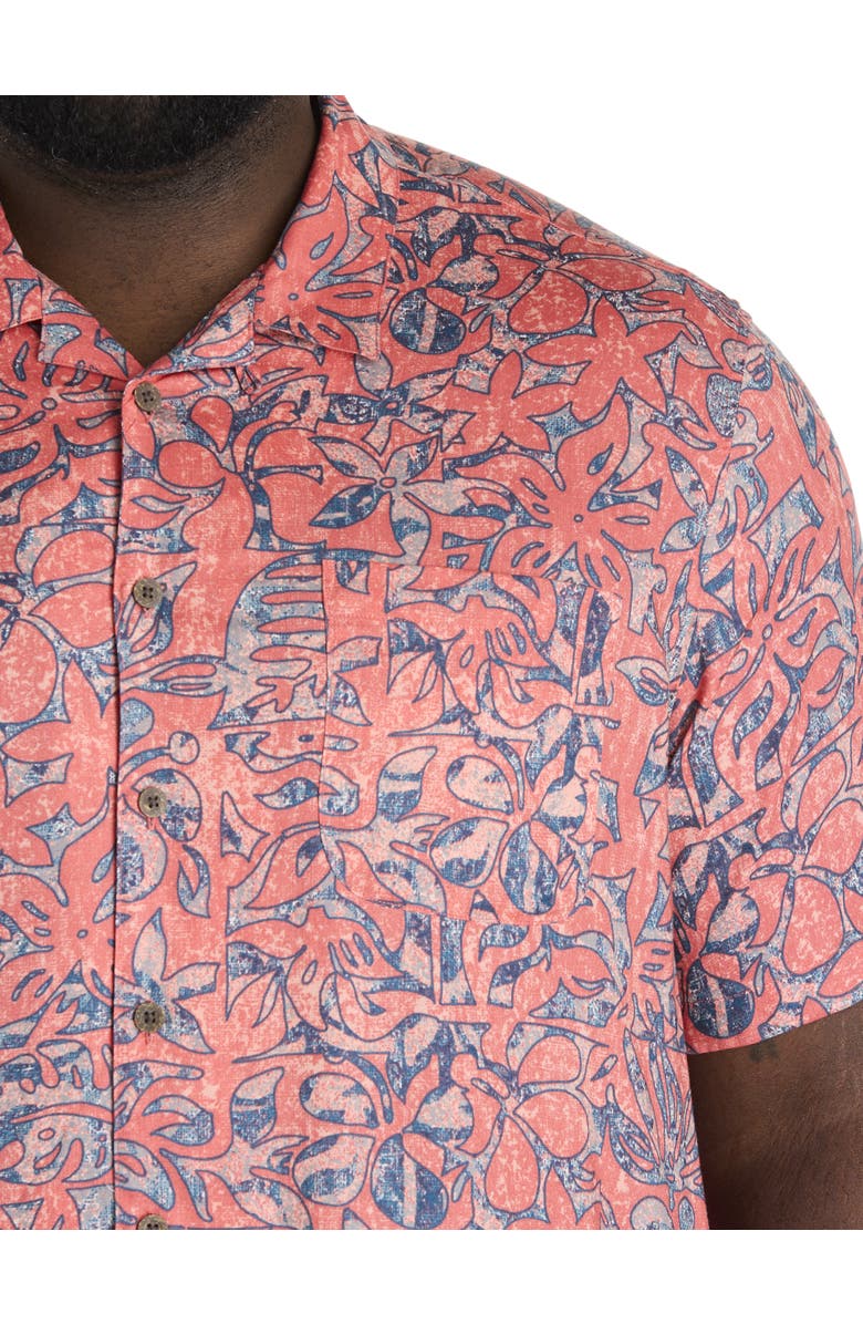 Oak Hill by DXL Big & Tall Big Floral Sport Shirt, Alternate, color, 