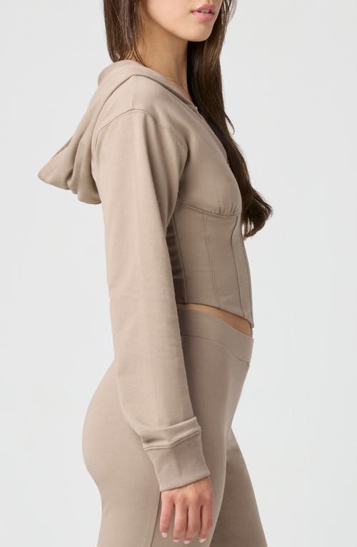 Florence By Mills Corset Zip Hoodie In Brown