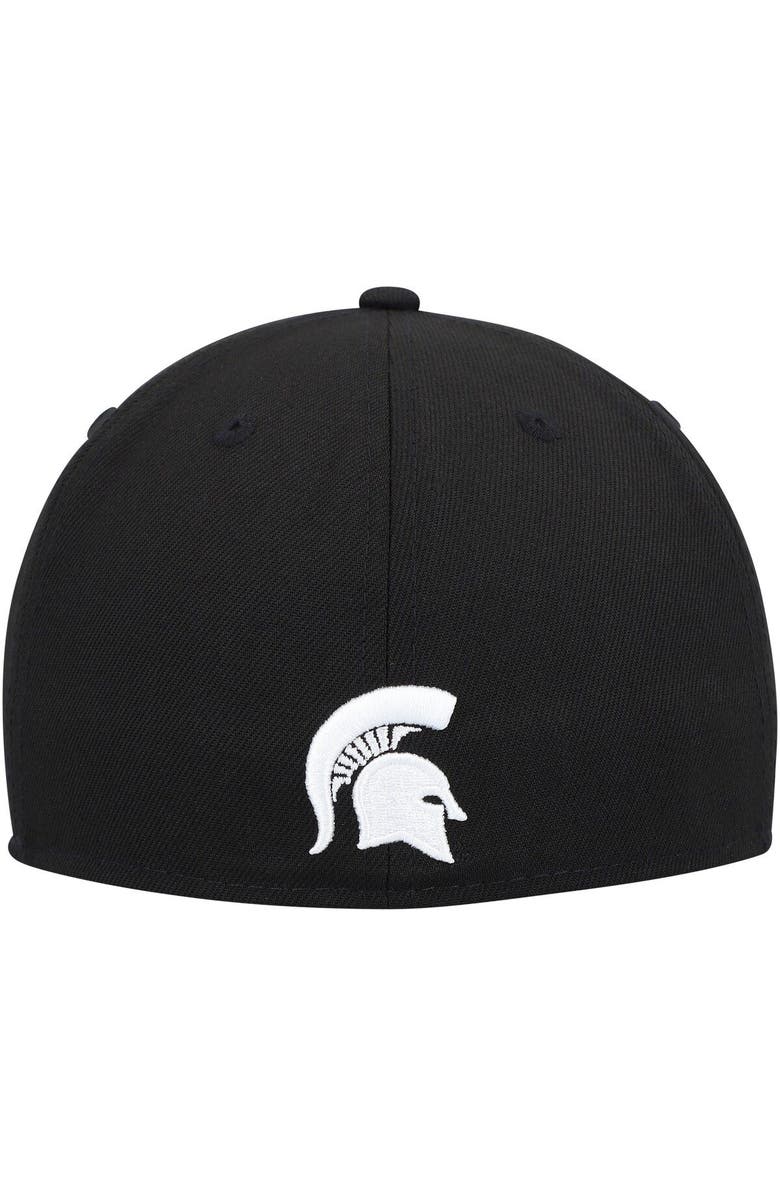 New Era Men's New Era Michigan State Spartans Black & White 59FIFTY Fitted Hat, Alternate, color,