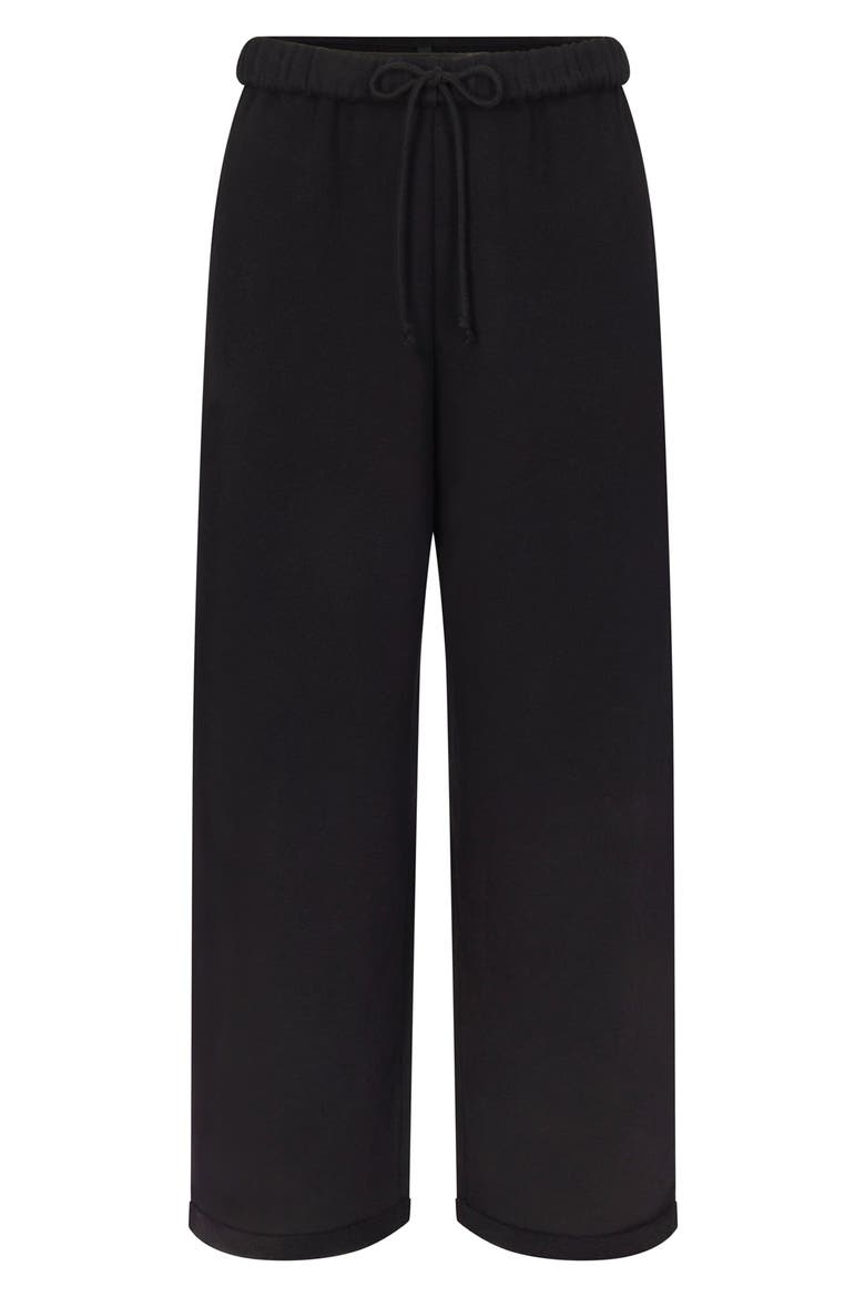 Cotton Fleece Blend Classic Straight Leg Pants, Alternate, color, ONYX