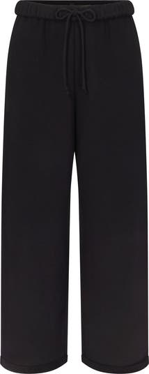 Cotton Blend Fleece Straight Leg Sweatpants