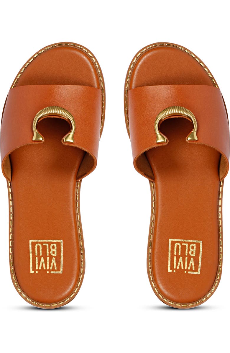 VIVI BLU Amber Slide Sandal, Alternate, color, Cognac
