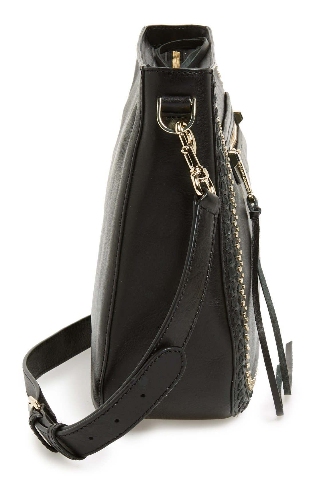 Rebecca Minkoff 'Regan Feed' Studded Bag, Alternate, color, 