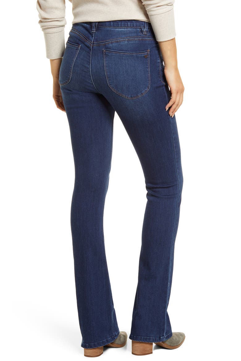 'Ab'Solution Brittany High Waist Itty Bitty Bootcut Jeans, Alternate, color, BLUE