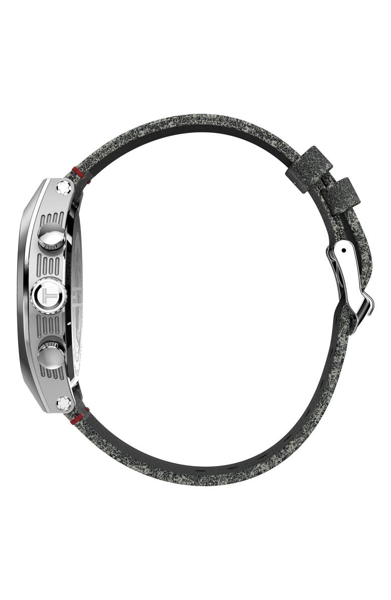 Timex<sup>®</sup> Legacy Tonneau Chronograph Leather Strap Watch, 42mm, Alternate, color,