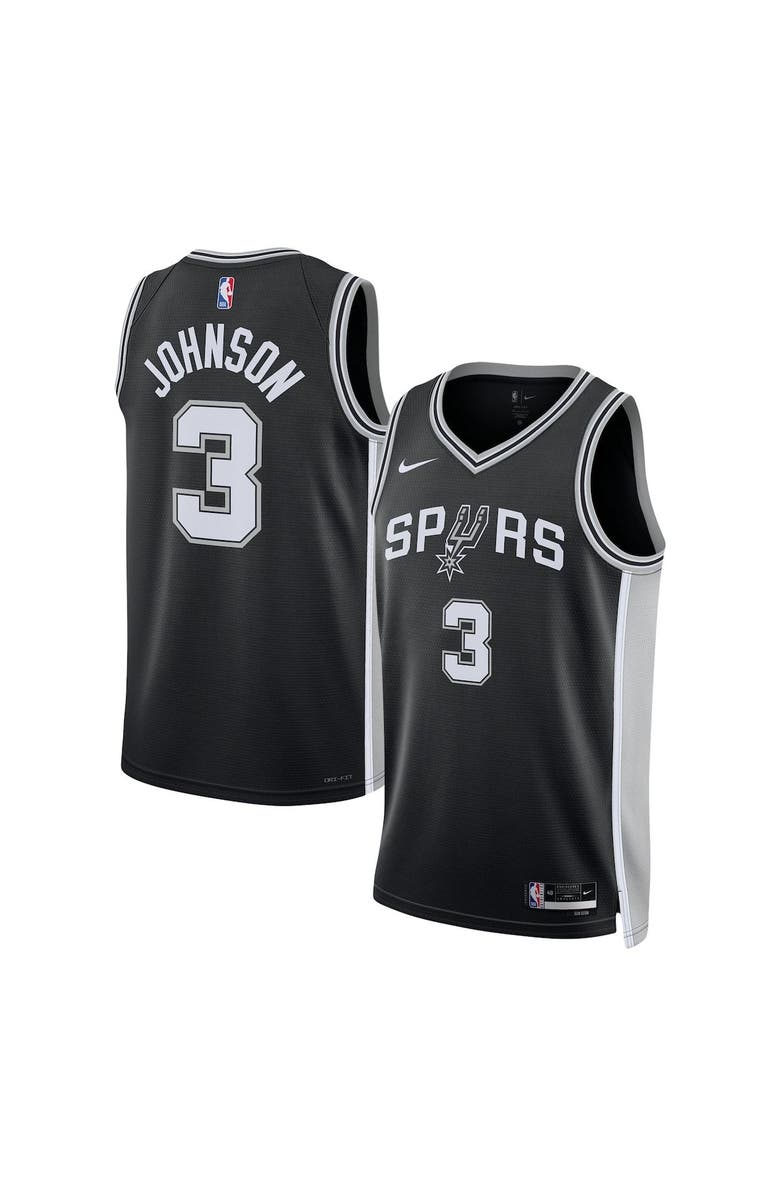 Nike Unisex Nike Keldon Johnson Black San Antonio Spurs Swingman Jersey - Icon Edition, Main, color, Black