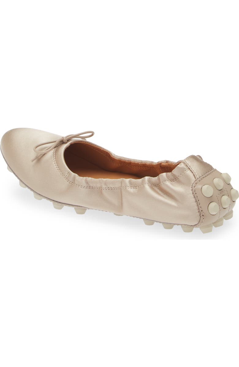 Tod's Gommini Bow Satin Ballet Flat, Alternate, color,