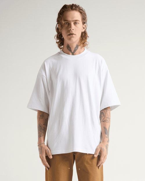 Shaka Wear Garment Dye Designer Tee Short Sleeve In White