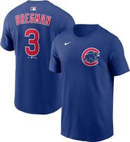 Nike Men's Nike Alex Bregman Royal Chicago Cubs Home Name & Number T-Shirt