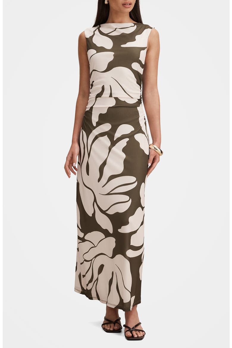 Allegra Mesh Midi Dress, Main, color, RAVINA ABSTRACT