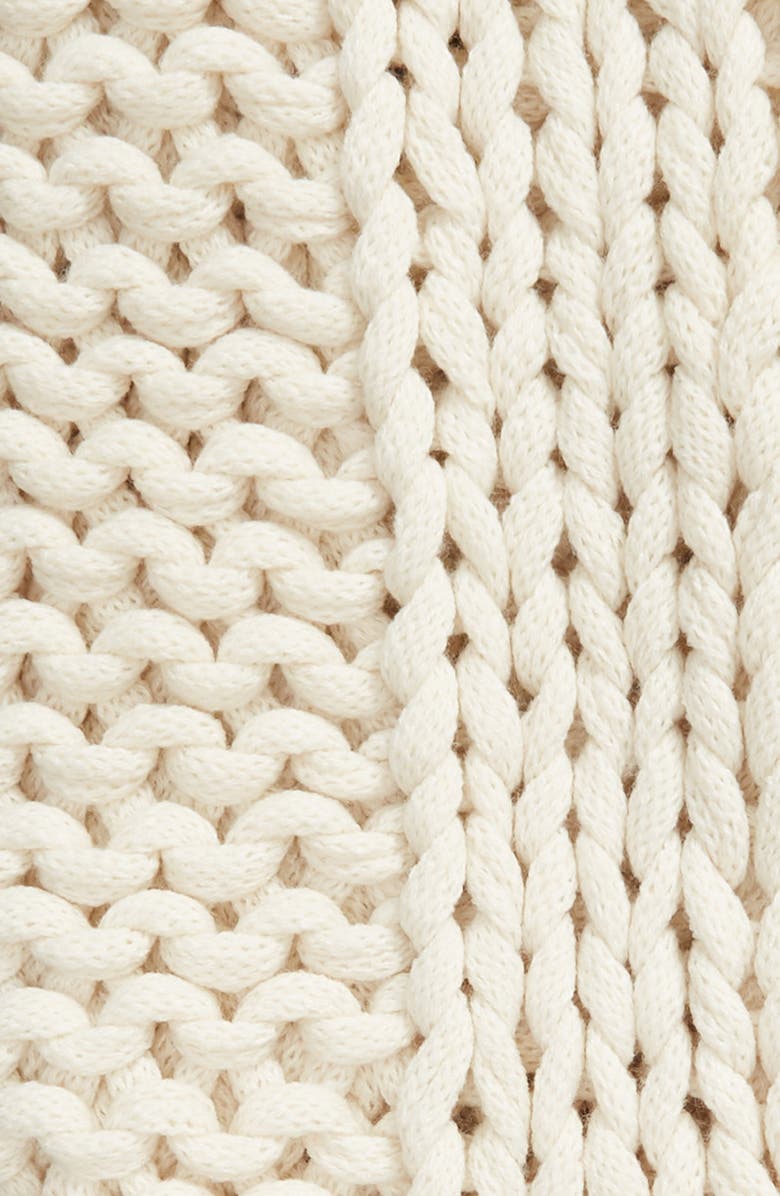 Treasure & Bond Jersey Rope Ribbed Throw Blanket, Alternate, color,