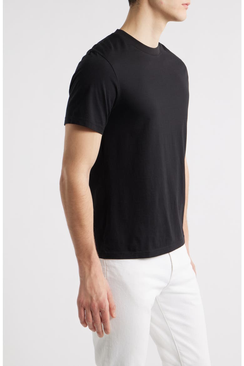 Short Sleeve Light Cotton Tee, Alternate, color, BLACK