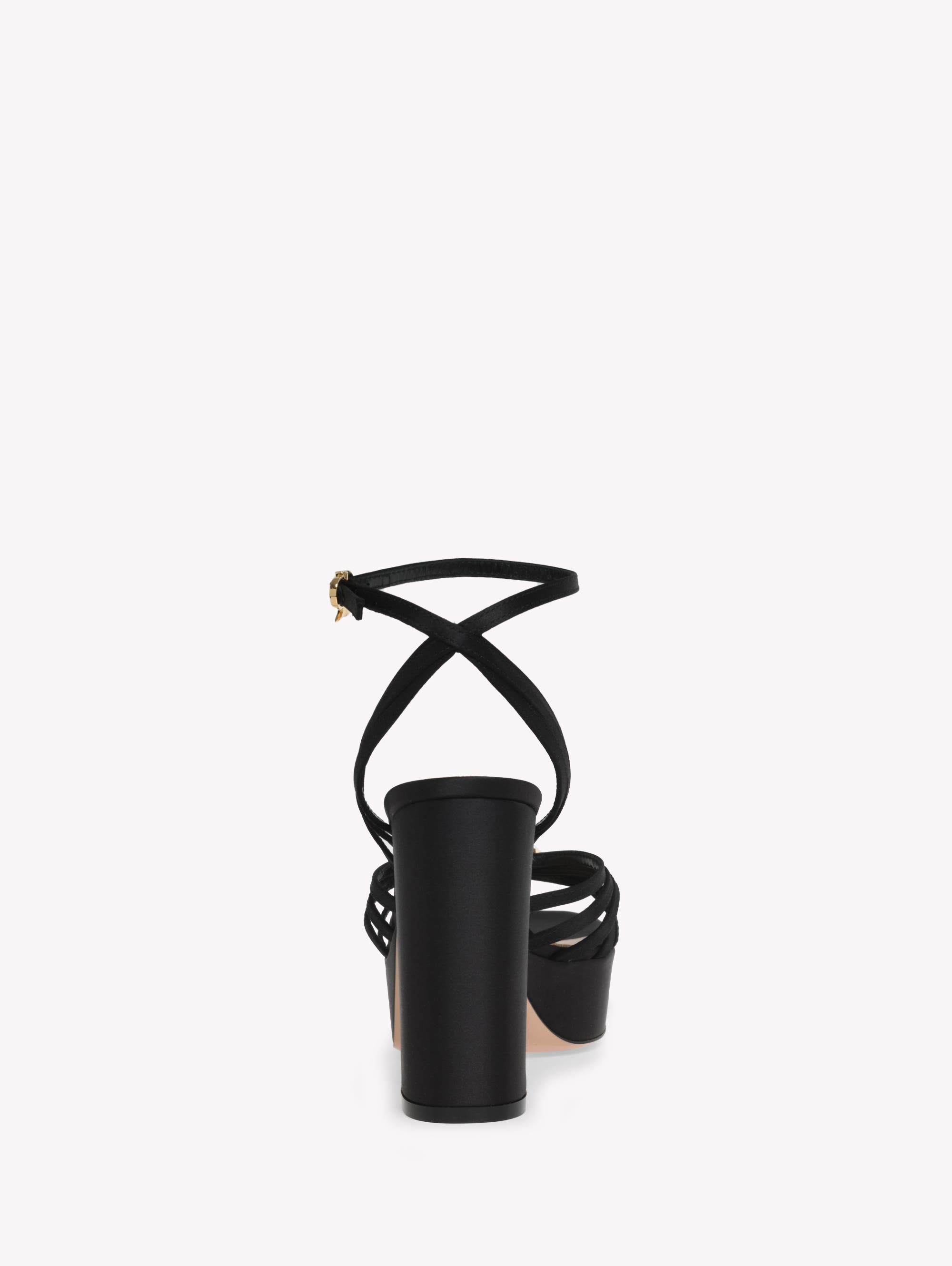 Gianvito Rossi Rita Sandals, Alternate, color, Black Fabric