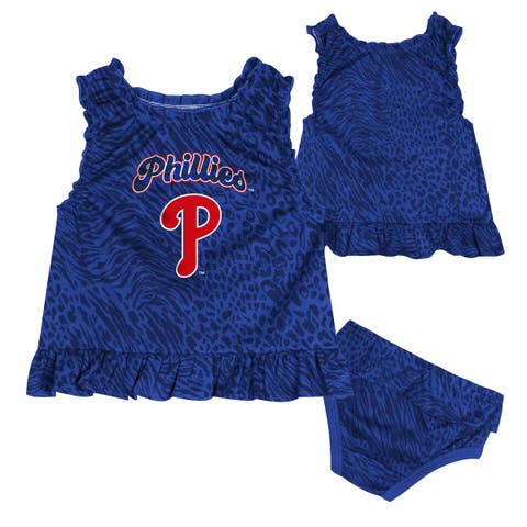 Infant  Blue Philadelphia Phillies Playground Dress & Bloomers Set