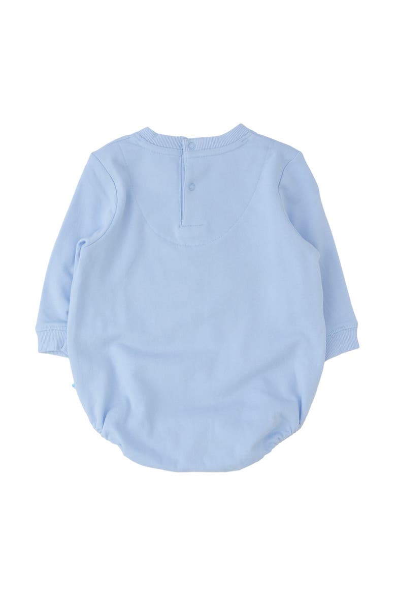 Applique Sweatshirt Romper, Main, color, Mallard Windsurfer Blue