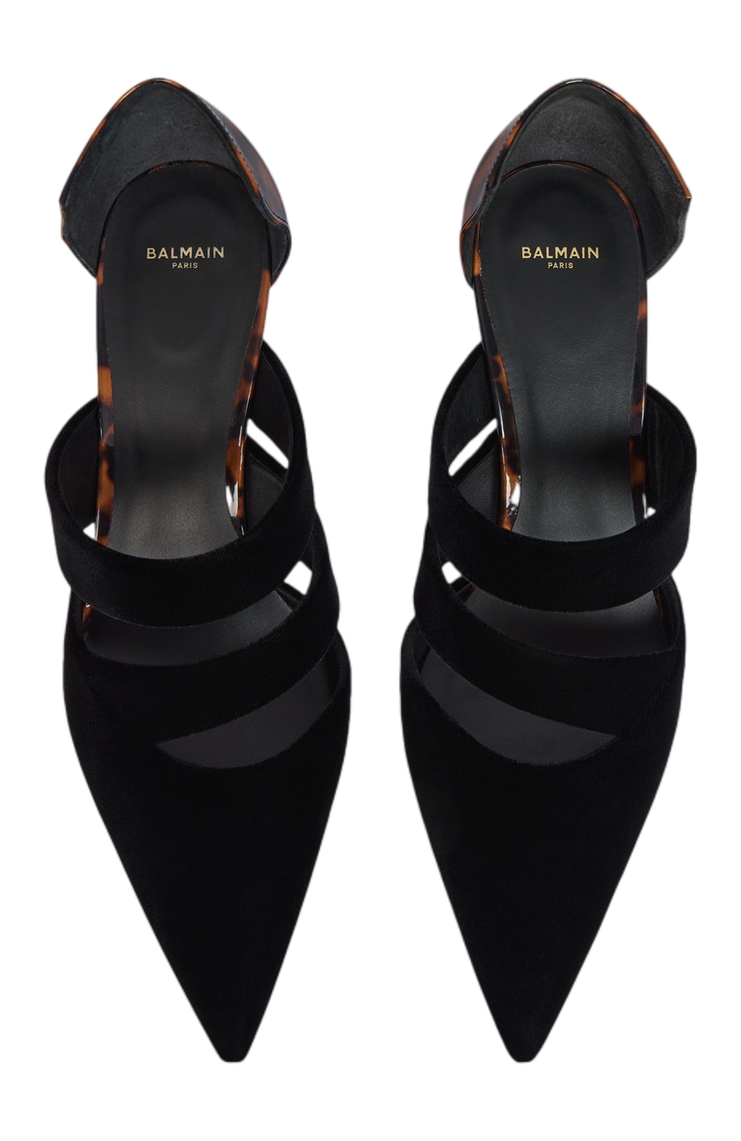 Velvet and Printed Patent Leather Courts, Alternate, color, black