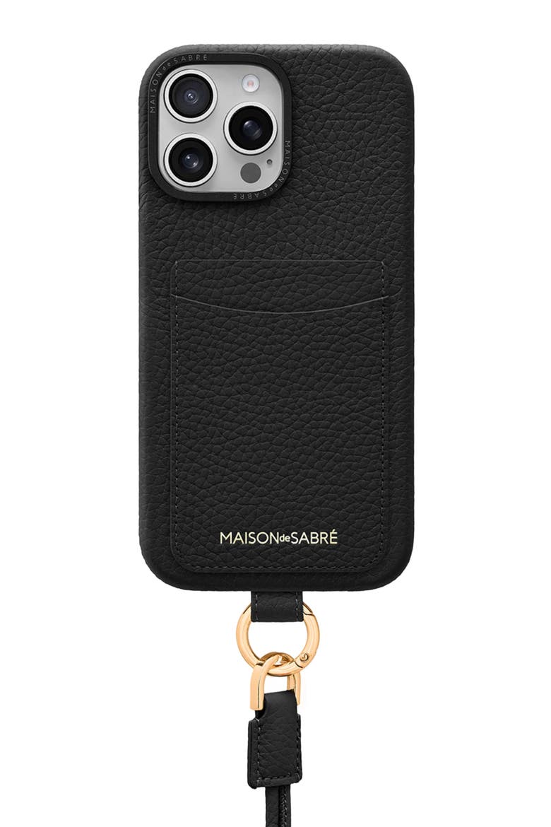 Sling Phone Case iPhone 16 Pro, Main, color, Black Caviar