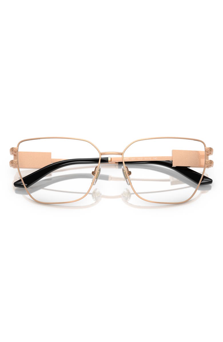 Versace 57mm Pillow Optical Glasses, Alternate, color, Rose Gold
