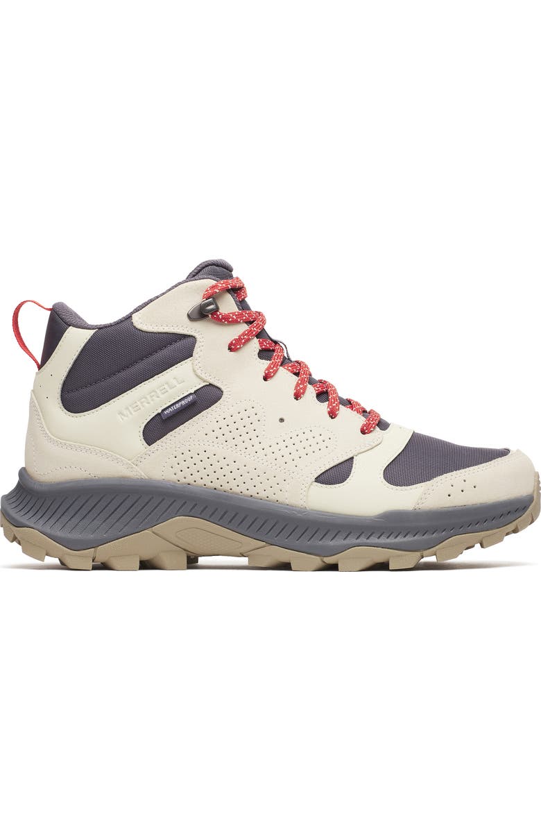 Merrell Tempo Sol Waterproof Mid Top Hiking Boot, Alternate, color, Stucco/ Comet