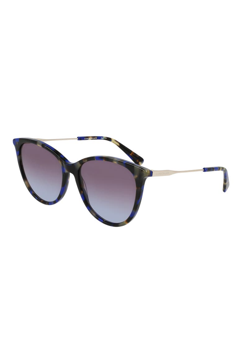 55mm Gradient Tea Cup Sunglasses, Alternate, color, BLUE HAVANA