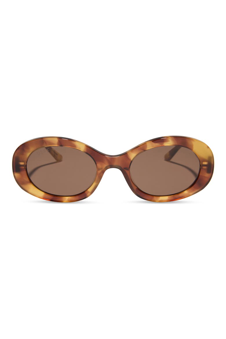 Lainey 52mm Oval Sunglasses, Main, color, BROWN FLEUR / BROWN