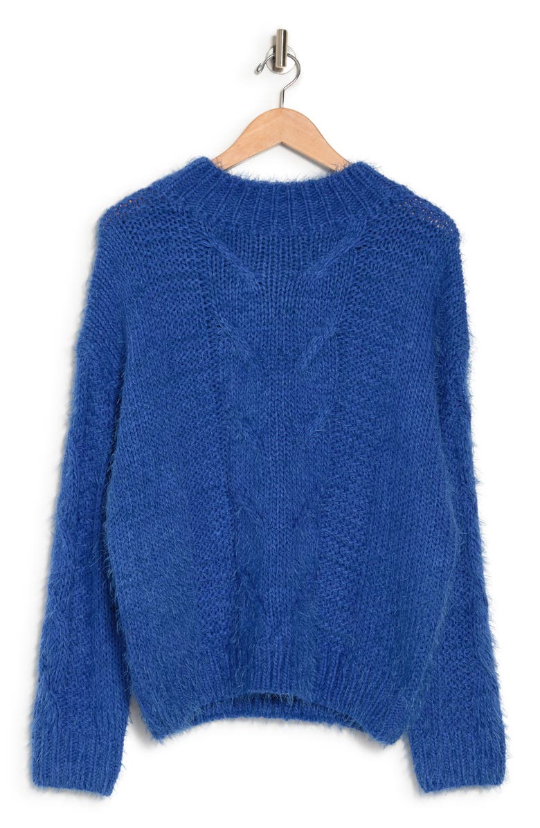Renee C Cable Knit Pullover Sweater, Alternate, color, 