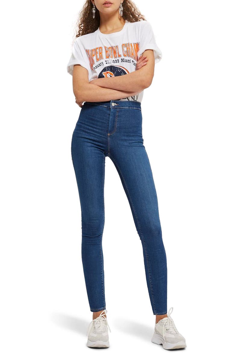 Joni High Waist Skinny Jeans, Main, color, BLUE