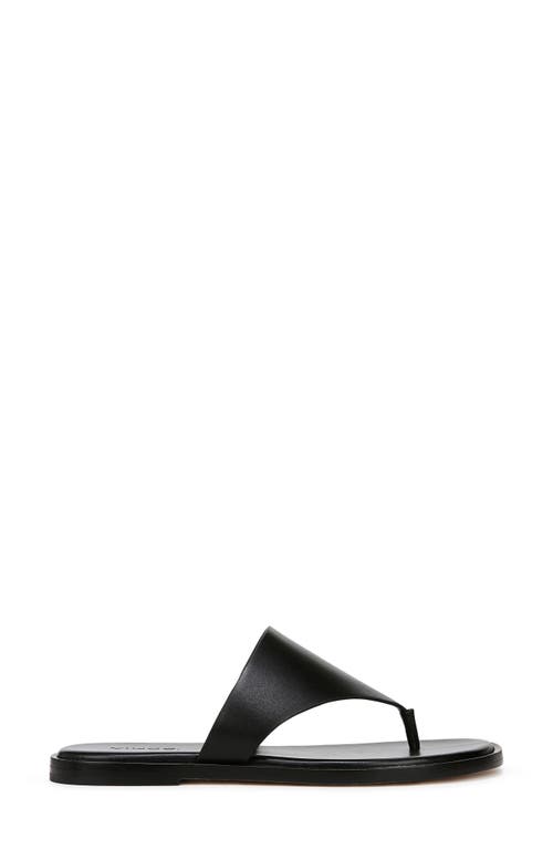 Vince Ellis Leather Slide Sandals In Black