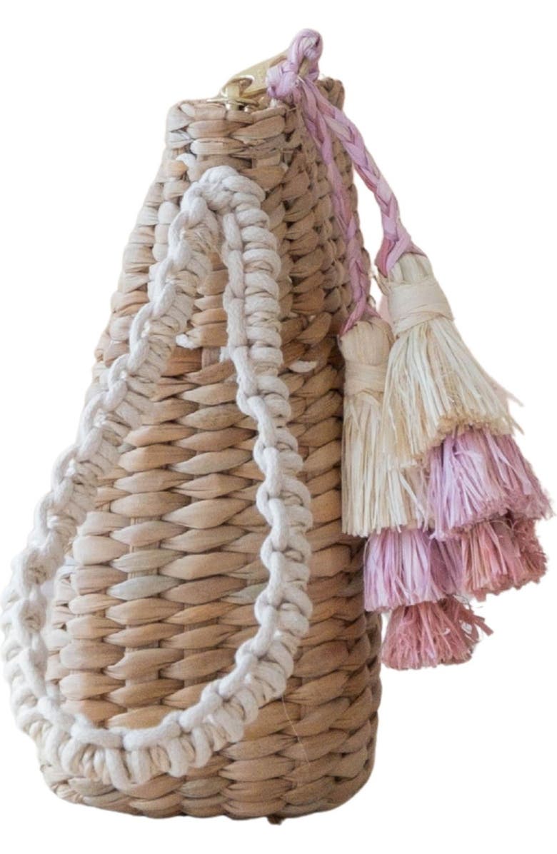 LIKHA Hummingbird Embroidered Straw Pouch, Alternate, color,
