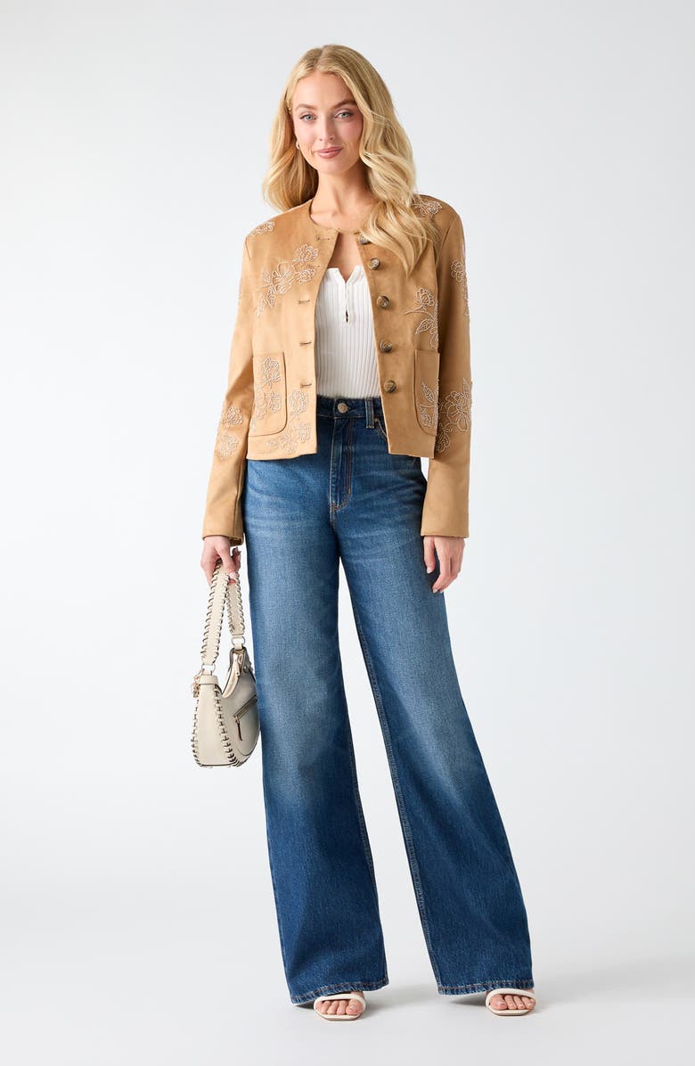 GUESS Wide Leg Jeans, Alternate, color, Blue