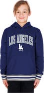 New Era Youth New Era Royal Los Angeles Dodgers Knit Trim Pullover Hoodie