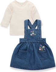 Purebaby Embroidered Pinnie Set