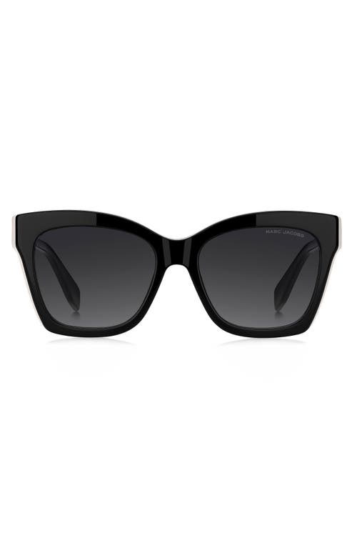 Marc Jacobs Logo-plaque Square-frame Sunglasses In Black