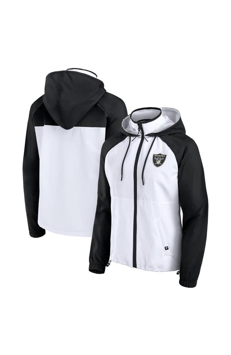 FANATICS Women's Fanatics White Las Vegas Raiders Full-Zip Anorak Hoodie Jacket, Alternate, color, White