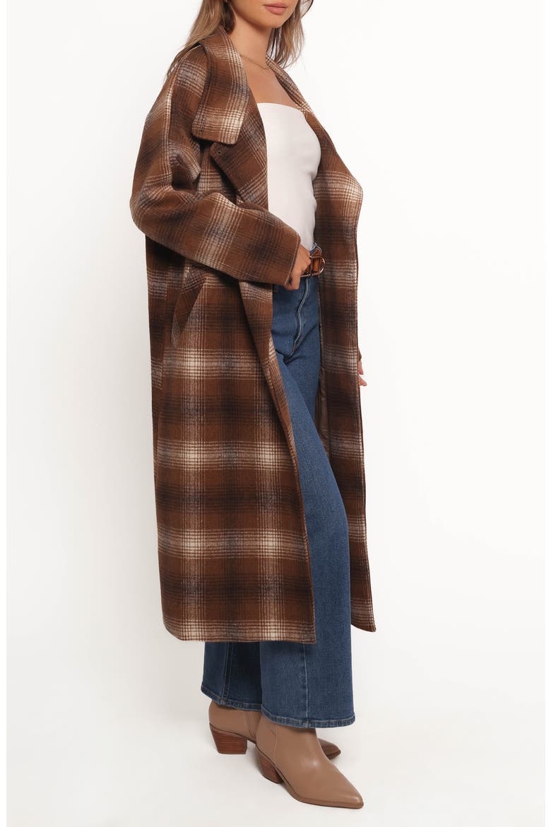 Maya Plaid Coat, Alternate, color, BROWN CHECK