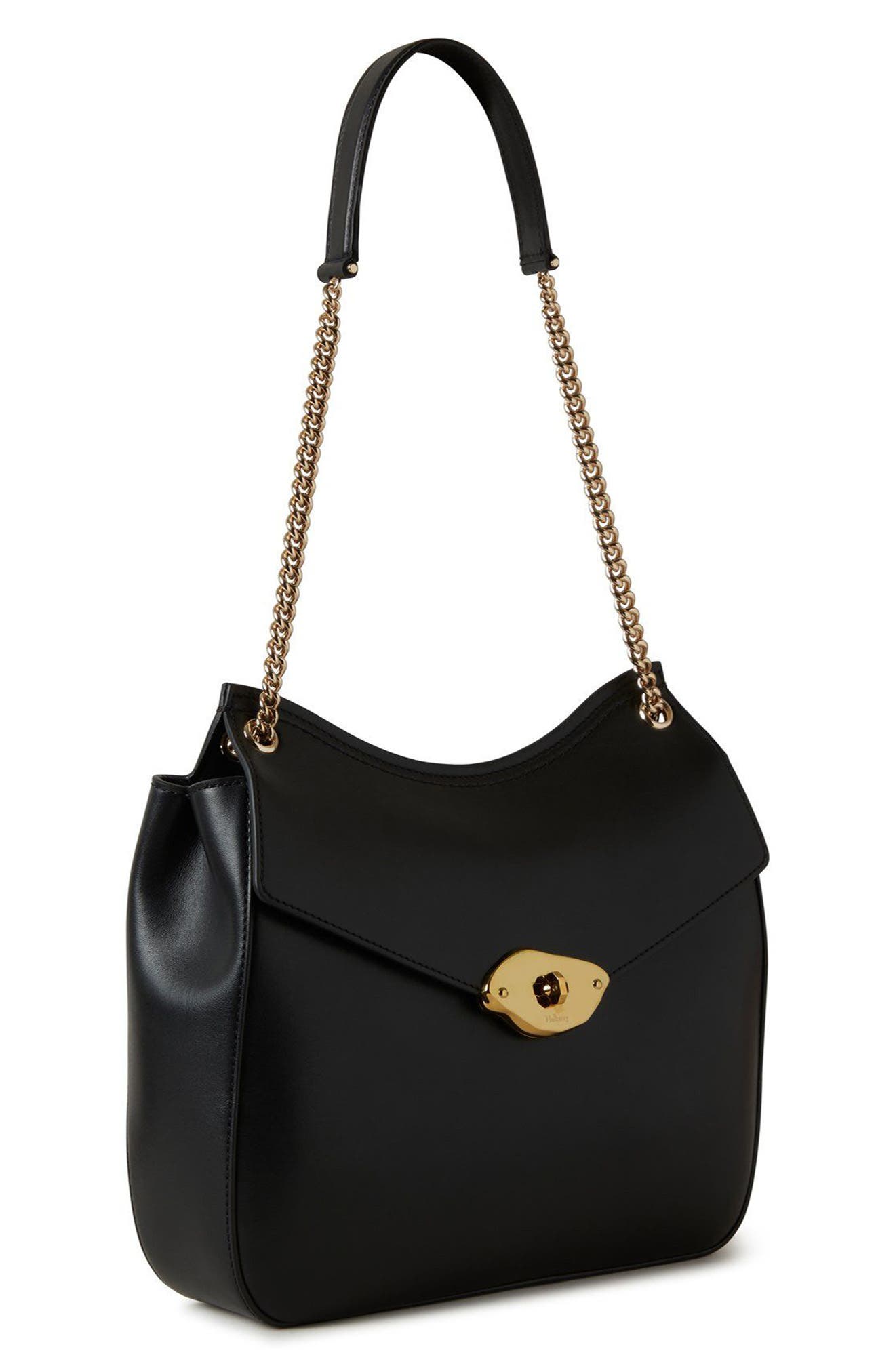 Mulberry Lana Chain Strap High Gloss Leather Shoulder Bag, Alternate, color, 