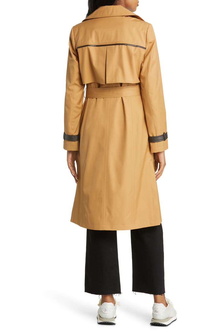 Water Repellent Cotton Blend Trench Coat, Alternate, color, TUSCAN BROWN