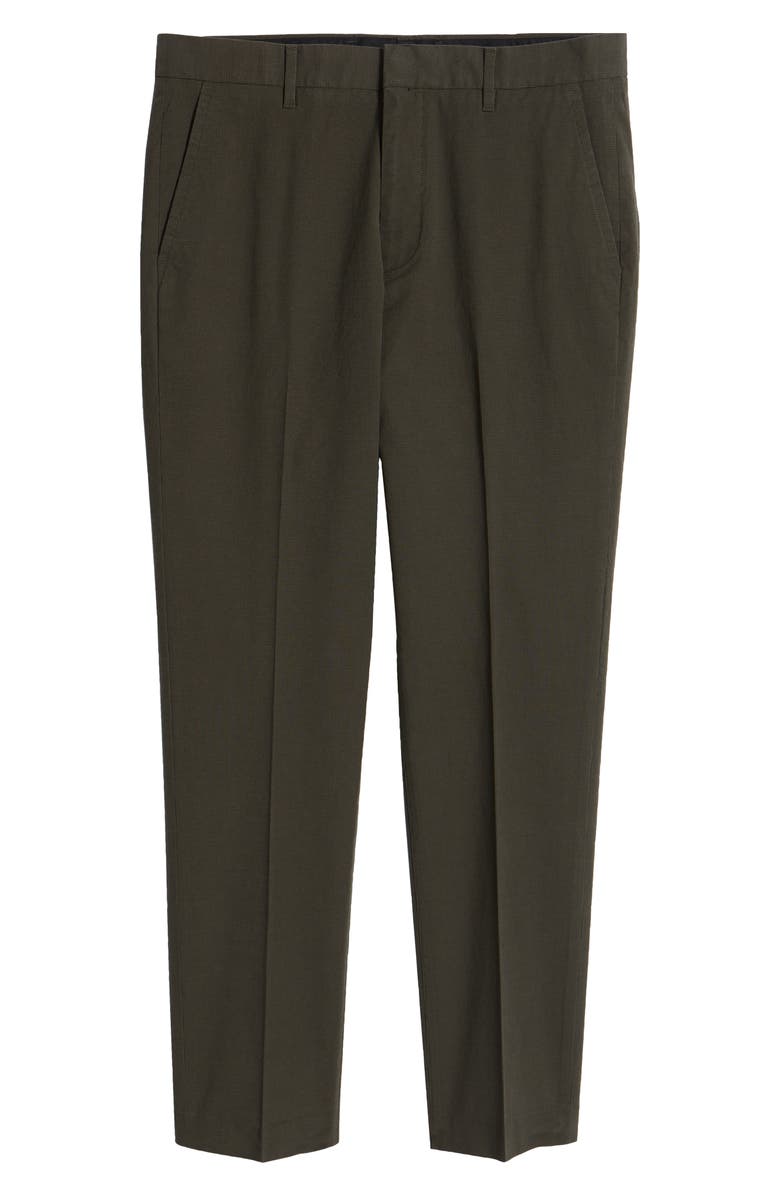 Bonobos Weekday Warrior Slim Fit Houndstooth Dress Pants, Alternate, color, Wednesday Olive Houndstooth