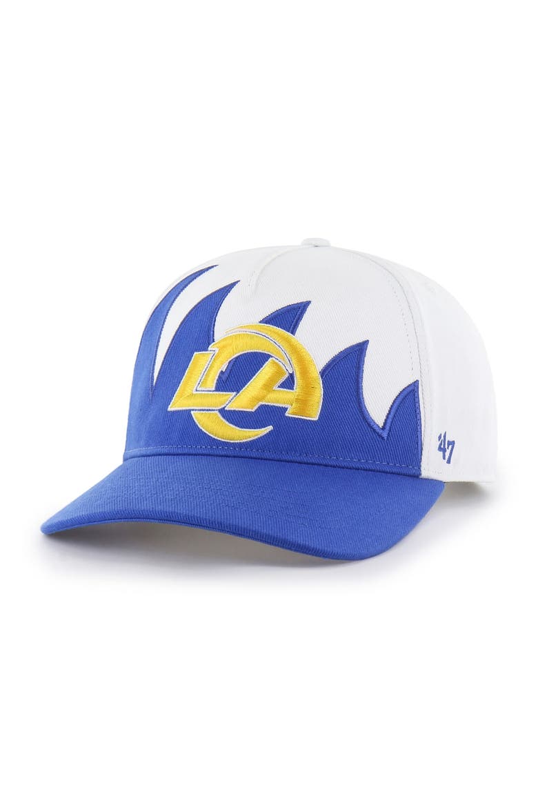 Men's '47 White Los Angeles Rams Jagged Hitch Adjustable Hat, Main, color, White