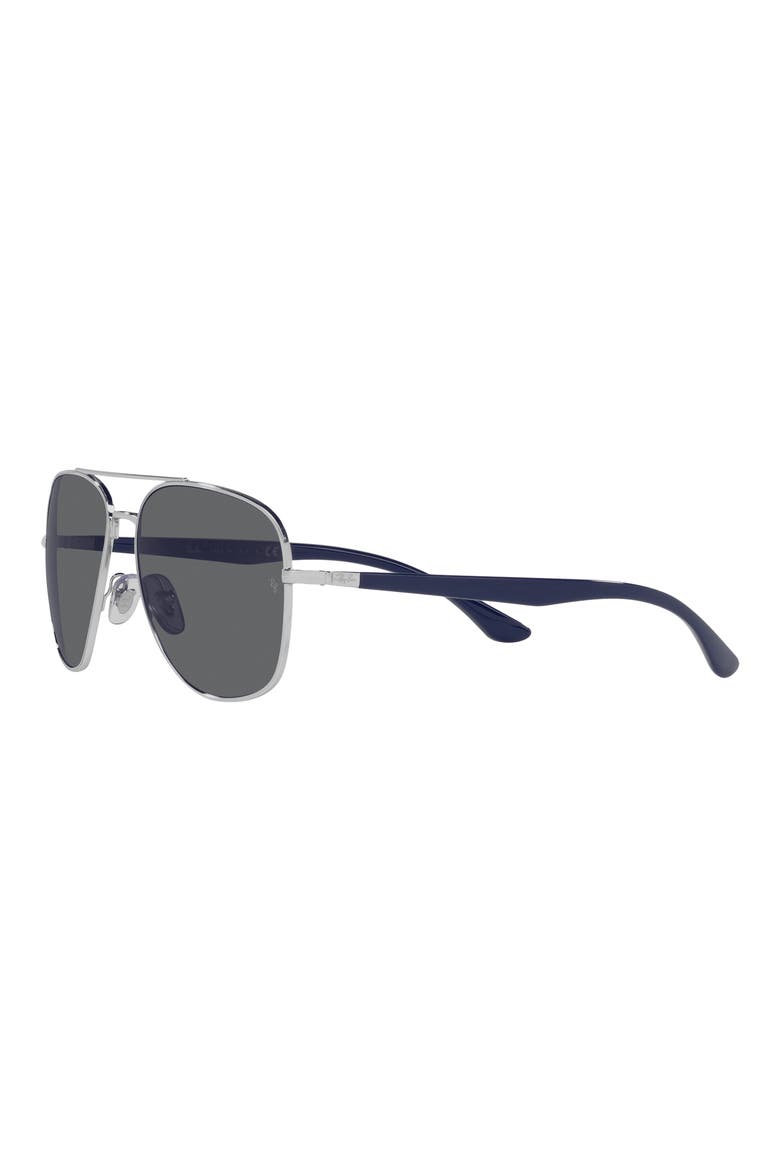 59mm Square Sunglasses, Alternate, color, SILVER