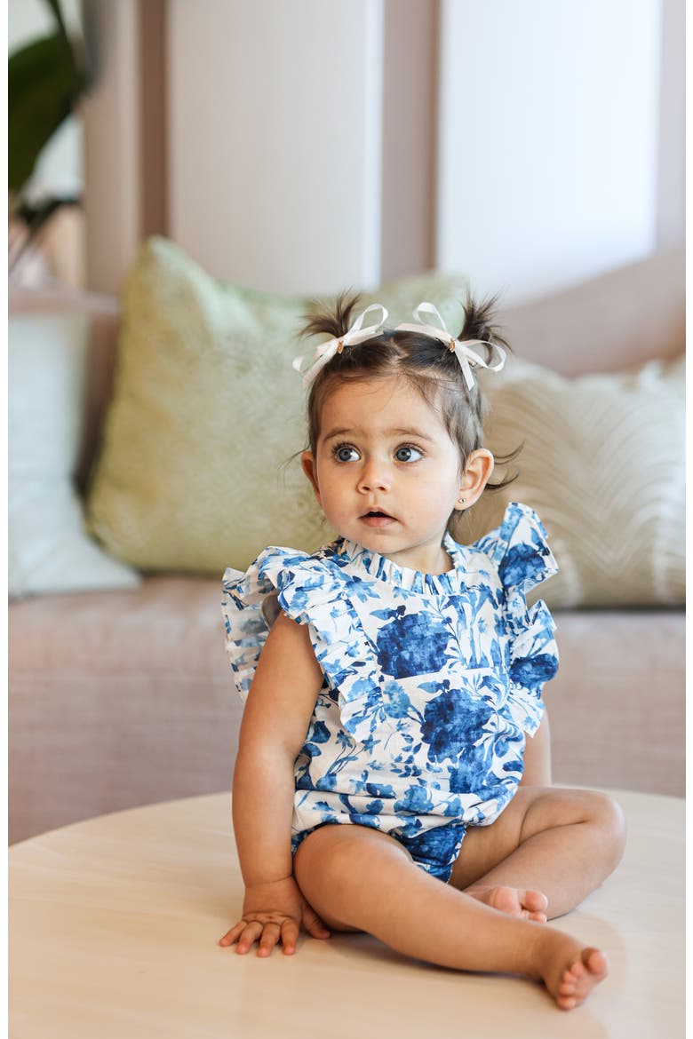 Kids' Garden Romper, Alternate, color, WHITE BLUE