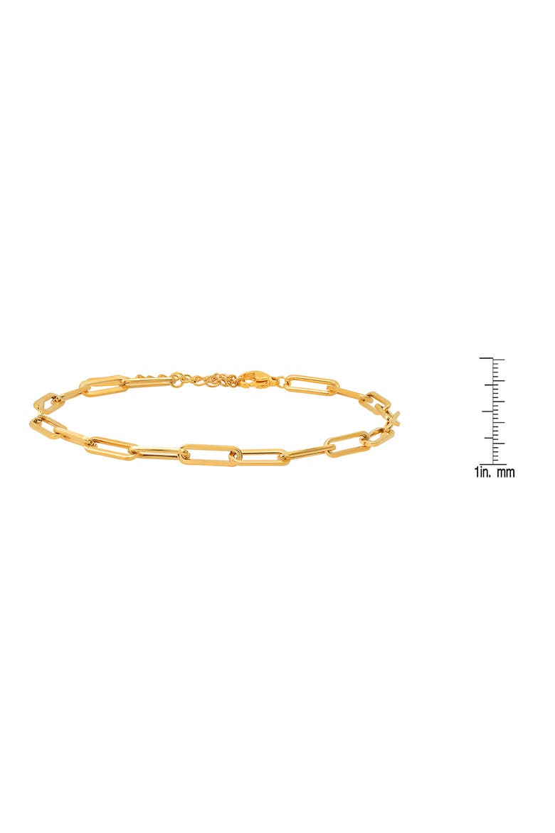 Paper Clip Chain Bracelet, Alternate, color, YELLOW