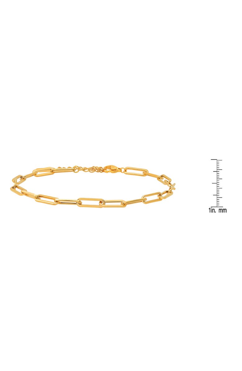 HMY JEWELRY Paper Clip Chain Bracelet, Alternate, color, Yellow