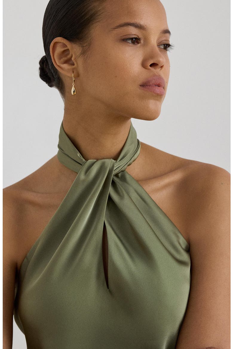 Twist Front Sleeveless Top, Alternate, color, LIGHT AGAVE GREEN