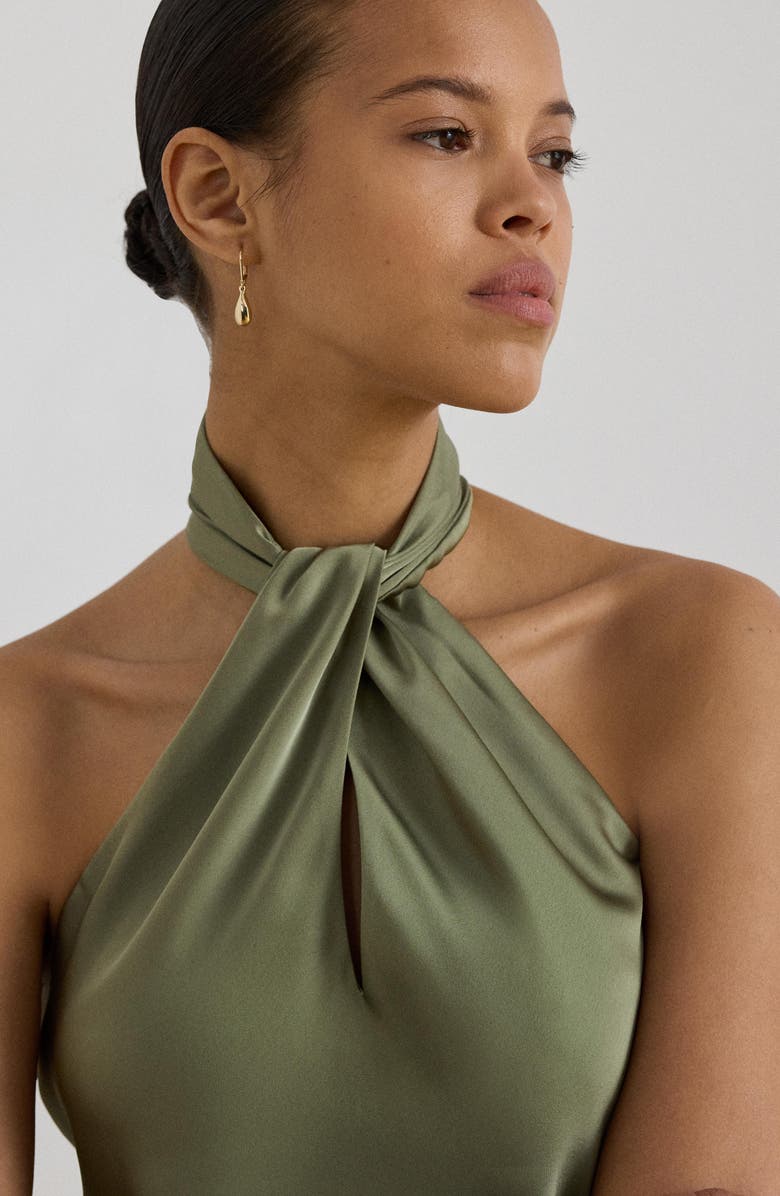 Lauren Ralph Lauren Twist Front Sleeveless Top, Alternate, color, Light Agave Green
