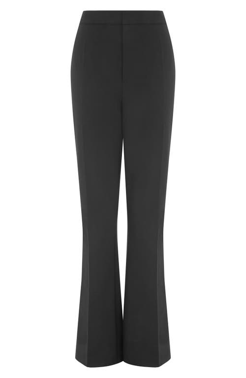 Aligne Edie Flare Leg Stretch Ponte Pants In Black
