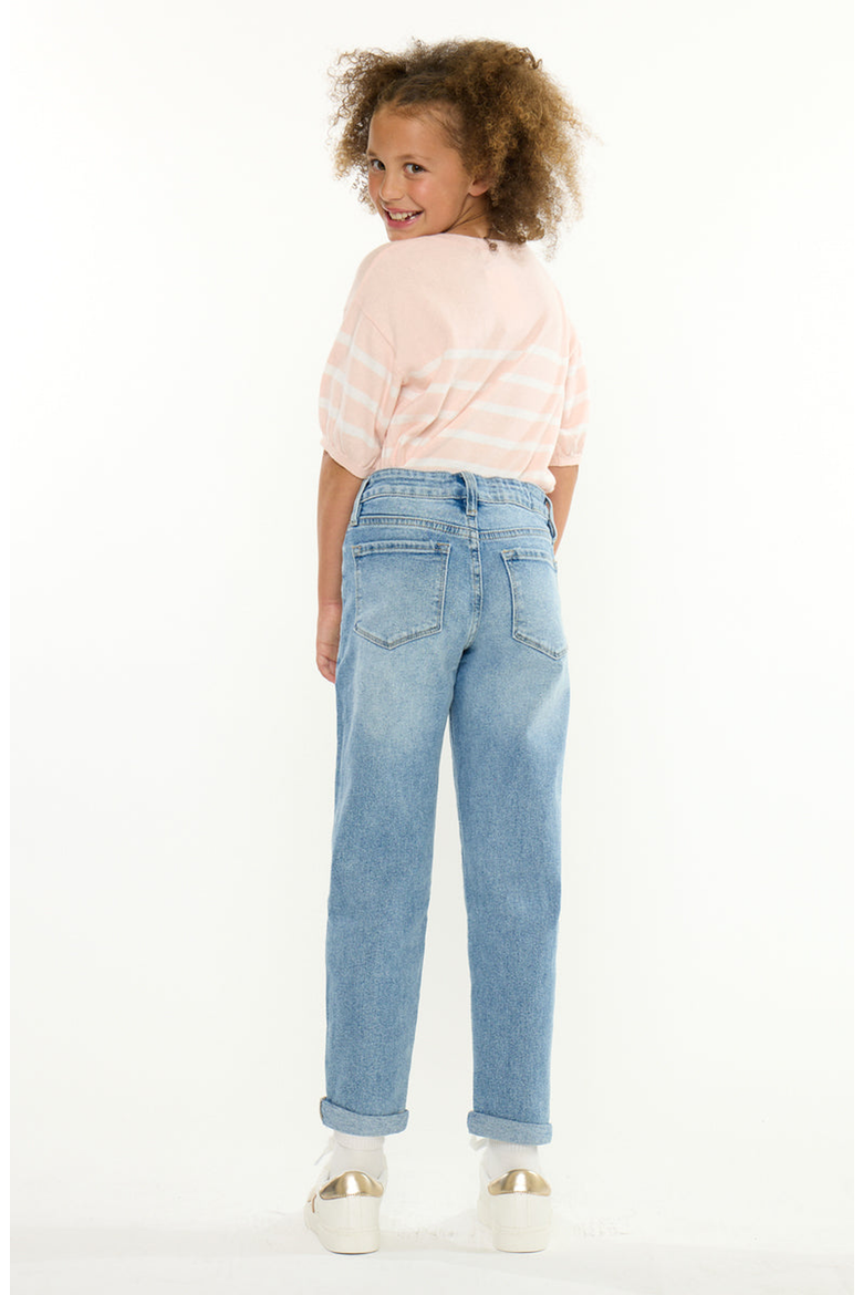 Halo Mid Rise Mom Jeans, Alternate, color, Light Wash