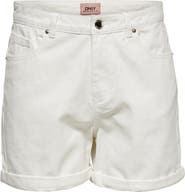 Only High Waist Cuffed Shorts