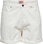 Only High Waist Cuffed Shorts